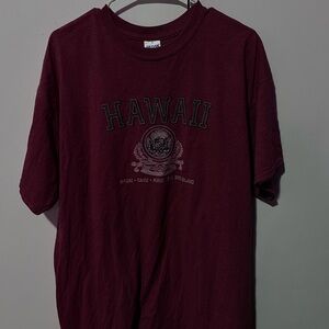Maroon Hawaii Graphic T-Shirt